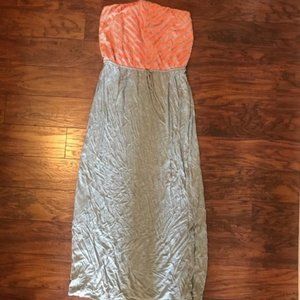 Strapless maxi dress